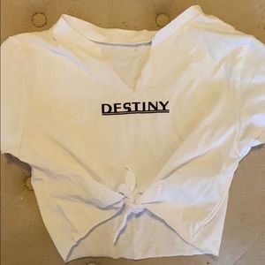 White crop T-shirt never worn.